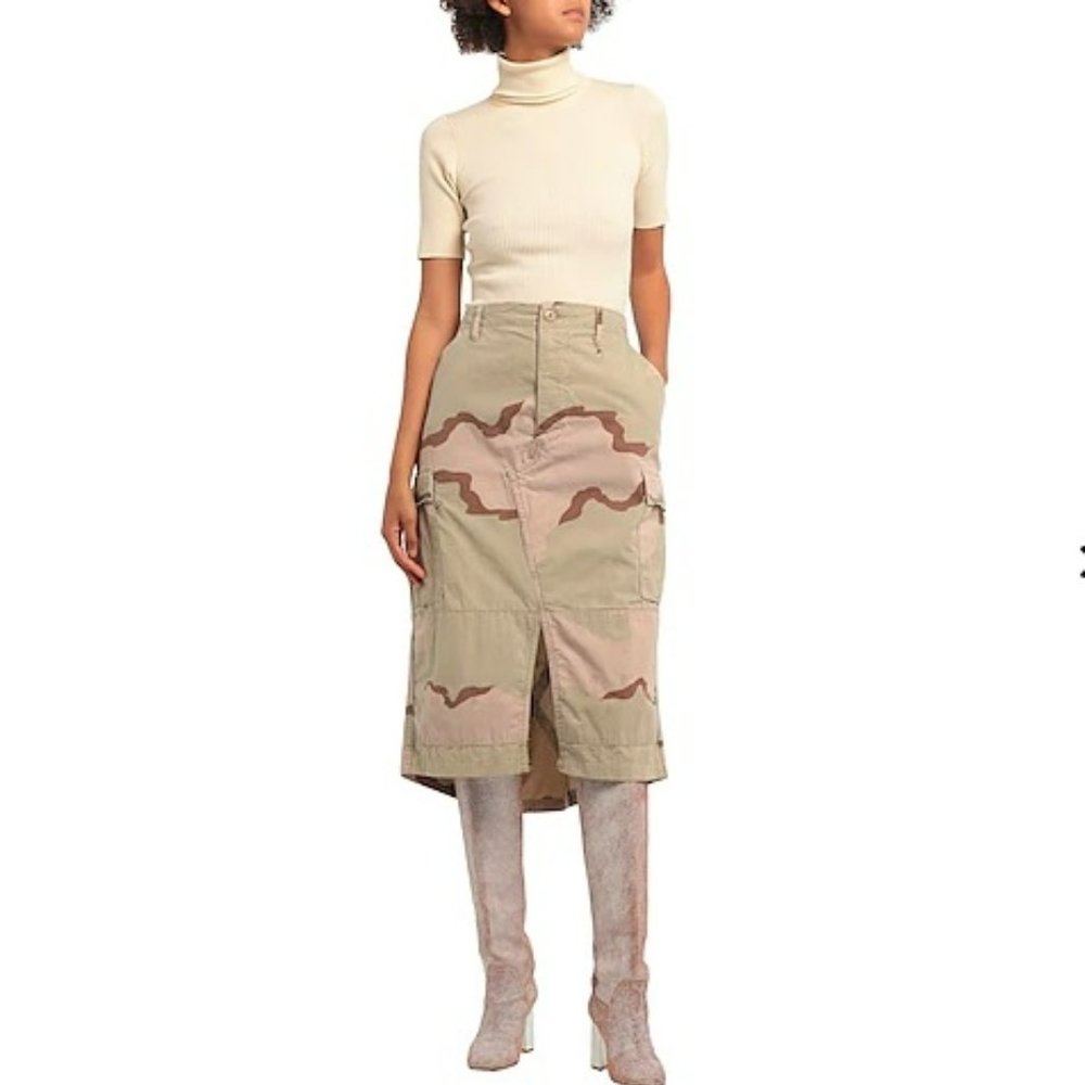 Souvenir Camo Midi Skirt